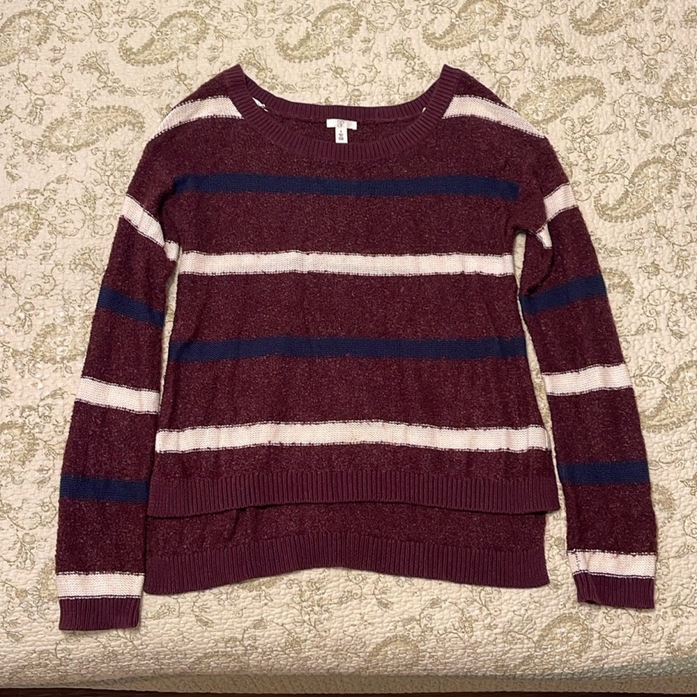 BP Striped Fuzzy Sweater